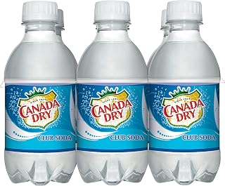 Canada Dry Club Soda, 10 fl oz plastic bottles, 6 pack