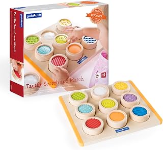 Guidecraft Colorful Tactile Search and Match - Soft Textures Sensory Memory Game for Toddlers