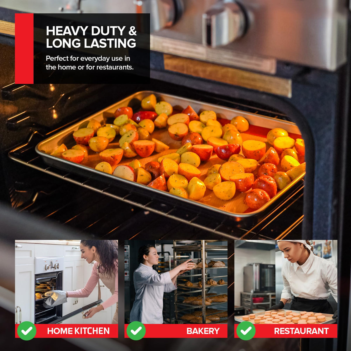 Stock Your Home Half Sheet / Silver / 2 Baking & Cookie Sheets