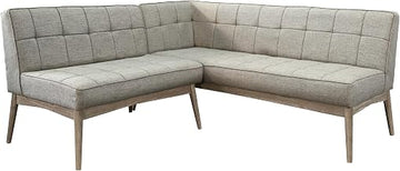 Sunny Designs Mia Mid-Century Modern Tufted Upholstered Corner Dining Bench