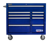 Homak Blue / 41 Inch - 9-Drawer Roller Cabinet / 1 Tool Chests & Cabinets