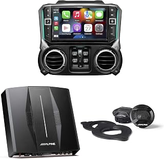 Alpine i509-WRA-JK Receiver SPV-10TW-WRA PXE-C80-88 Bundle | 9 in multimedia receiver bundle with SPV-10TW-WRA and PXE-C80-88 OPTIM8 8-channel Hi-Res DSP amplifier.