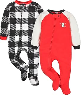 Gerber 2-Pack Baby & Toddler Girls Snowman Fleece Pajamas
