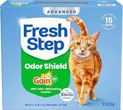 Fresh Step Odor Shield Advanced Multi Cat Clumping Litter with Febreze Freshness, Gain Original Scent, 18.5 lb (Package May Vary)