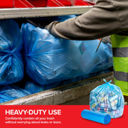 Heavy-Duty Blue Recycling Bags by Stock Your Home – 1 Count (Pack of 60), 4224.0 ounces, Plastic, Blue, Pack of 60