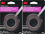 3M Auto Exterior Attachment Tape, 1/4 in x 5 ft, Heavy Duty Double-Sided Automotive Tape for Car Trim, Moldings, Emblems, and Badges (Pack of 2, 38582)