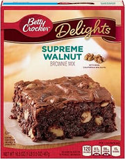 Betty Crocker Delights Brownie Mix Supreme Walnut 16.5 oz (Pack of 2)