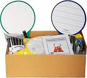 Kwik Chek II Dry Erase Paddles, Blank/Lined, Assorted Colors, 12 Pieces