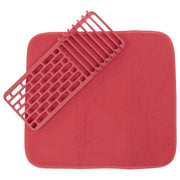 Dish Drying Mat with Rack (Red) by Cuisinart – Standard, Plastic, Red, Model 18US6251RED