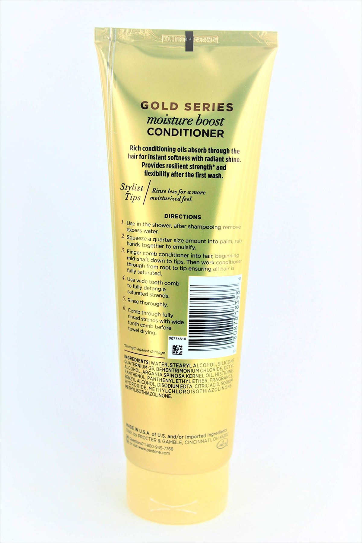 Gold Series Condition Moisture Boost 8.4 Ounce Tube (250ml) (2 Pack) by Pantene – 8.4 Fl Oz (Pack of 2), Pack of 2, Model 18358