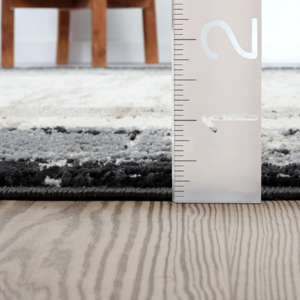 Ivory Area Rug for Living Room by Abani – 6'0" x 9'0" (Rectangular), Polypropylene, Ivory, Model VIV140A