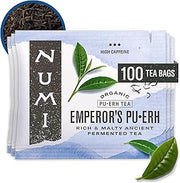 Numi Organic Emperor’s Pu-erh Tea, 100 Dark Tea Bags, High Caffeine