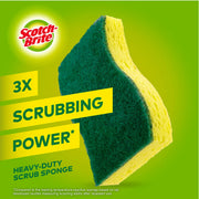 Heavy-Duty Kitchen Scrub Sponge by 3M – No Size, Plastic, Yellow