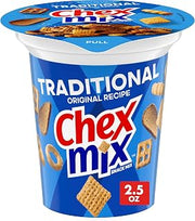 Traditional Chex Mix, Original Recipe, Snack Cup, 2.5 oz | Original Recipe, Individual Cup, Fits Car Cupholder, Corn & Wheat Chex, Rye Chips, Pretzels, Breadsticks