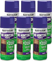 Rust-Oleum No Hunting Purple Spray Paint | Boundary Marking Paint, Property Line Identification, High Visibility Finish, Outdoor Use, 12 Oz