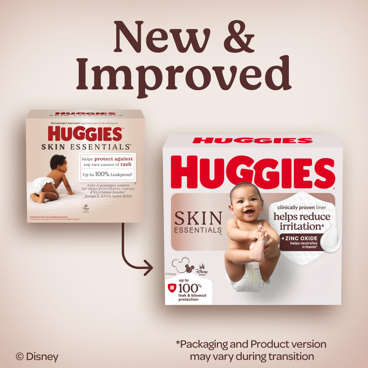 Skin Essentials Diapers Size by HUGGIES – Size 1, Pulp, White, Pack of 29, Model 10036000563044