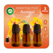 Essential Mist Refill Hawaii Exotic Papaya & Hibiscus Flower 3ct by Air Wick – 0.67 Fl Oz (Pack of 3), Pink, Pack of 3, Model 6233801189