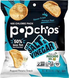 popchips Sea Salt & Vinegar Potato Chips, 0.8 Oz (Pack of 1)