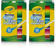 Crayola Super Tips Markers, Washable Markers, Gift, 50 Count-2 Pack