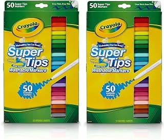 Crayola Super Tips Markers, Washable Markers, Gift, 50 Count-2 Pack