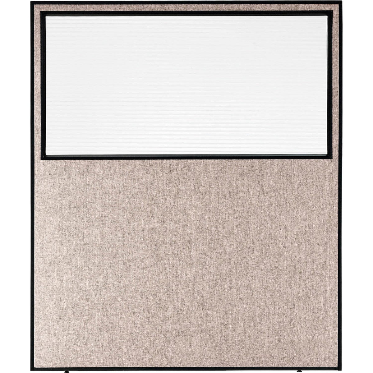 Office Partition Panel with Partial Window by Global Industrial – Alloy Steel, Tan, Model OFP060R-96W-TN