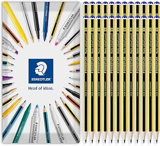STAEDTLER 121 Noris School Pencil - Break Resistant Leads - Class Pack of 24 Pencils in Envelope Gift Packaging - Grade H