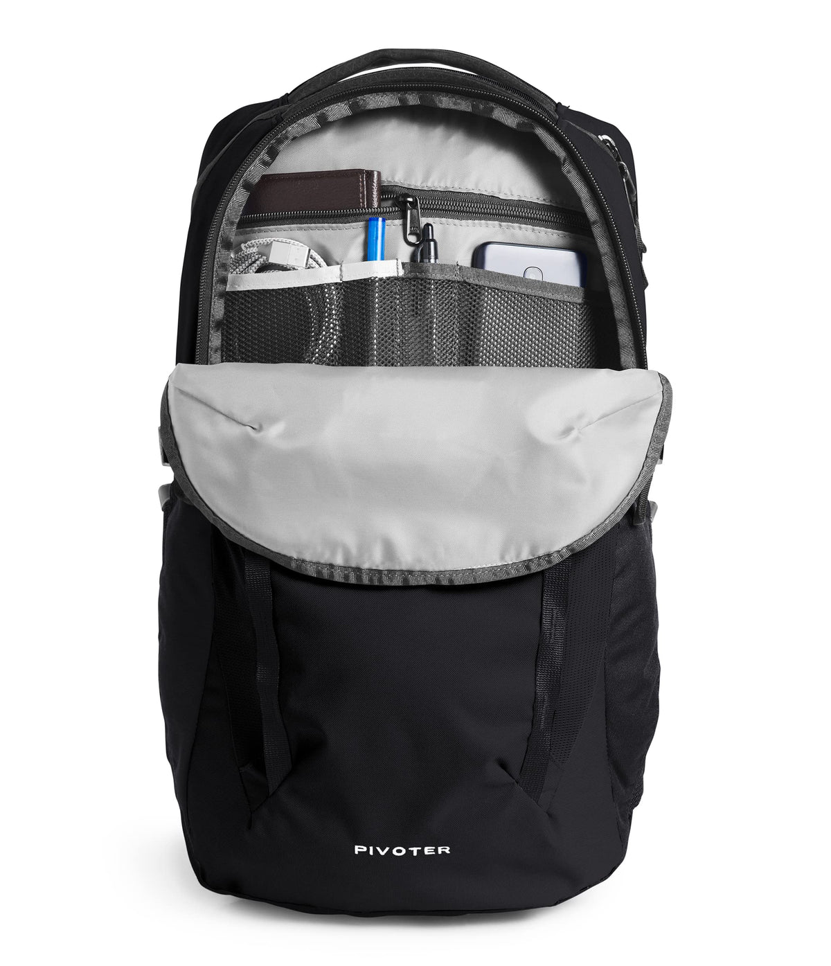 Pivoter, TNF Black, OS by The North Face – 27.2L, Recycled Polyester, Tnf Black, Model 32687