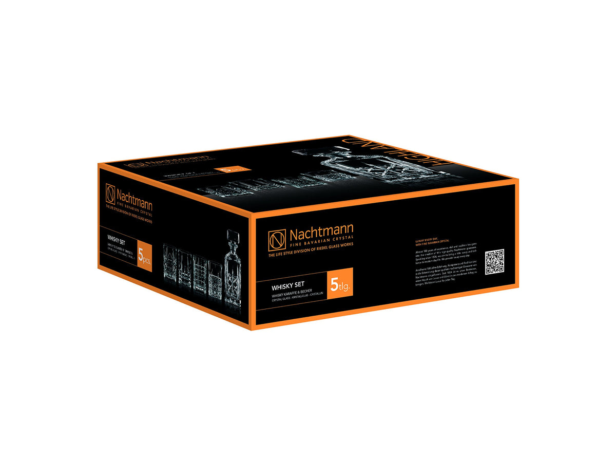 Highland Whisky Set by Nachtmann – One Size, 345 milliliters, Crystal Glass, Clear, Pack of 5