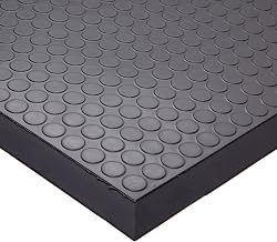 Polyurethane Anti-Fatigue and Anti-Static Mat, for Non-Critical Environments, 2' Width x 3' Length x 0.43" Thickness, Anthracite