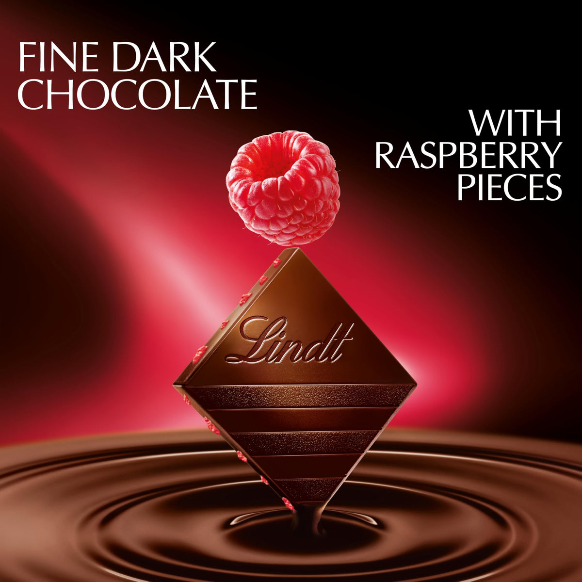 EXCELLENCE Raspberry Dark Chocolate Candy Bar by Lindt – 3.5 Ounce (Pack of 12), Pack of 12