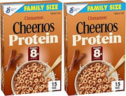 Cheerios Protein Cereal, Cinnamon, 8g Protein, Family Size, 15 oz (Pack of 2)