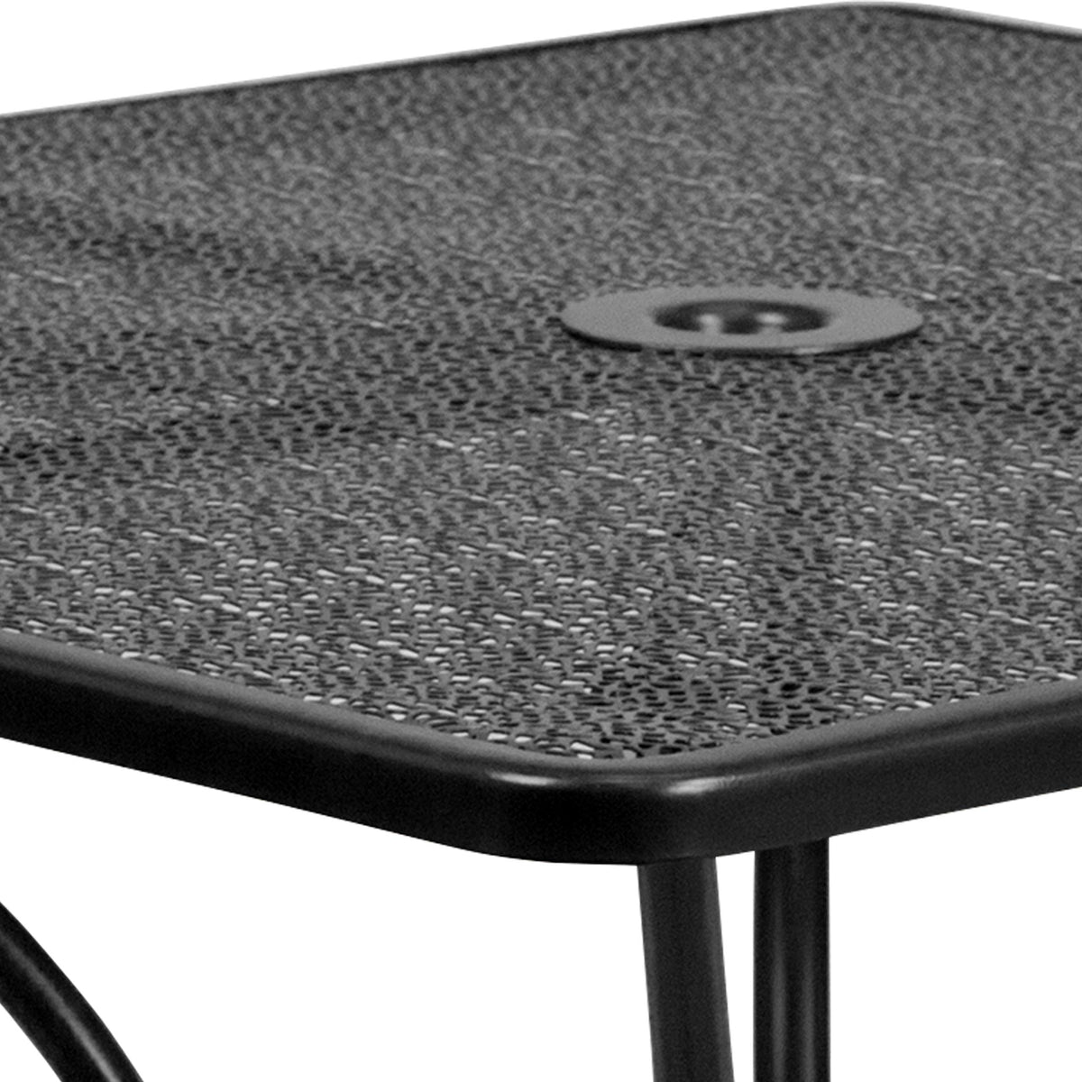 Flash Furniture Black / 35.5" / 4 Round Chairs + Square Table Dining Sets