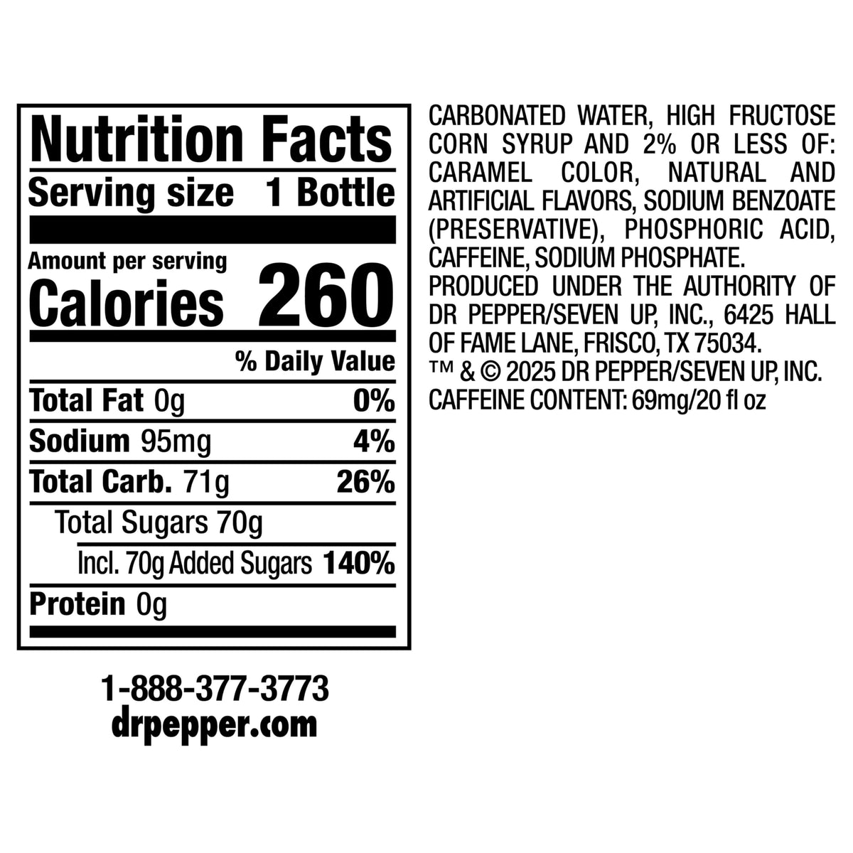 Dr Pepper Cherry / 20 Fl Oz (Pack of 1) / Black Soft Drinks