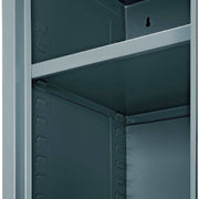 Clear View Wall Storage Cabinet with Locking Recessed by Global Industrial – 13.75 inches x 30 inches x 12.75 inches, Alloy Steel, Grey, Model 269874CV-GY
