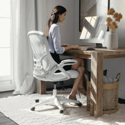Flash Furniture White / Set of 1 / Contemporary Home Office Desk Chairs