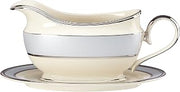 Lenox Blue Frost Sauce Boat and Stand, Ivory