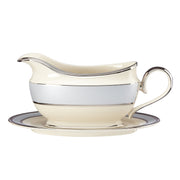 Blue Frost Sauce Boat and Stand by Lenox – 16 Ounces, 16 fluid_ounces, Bone China, Ivory, Model 830391