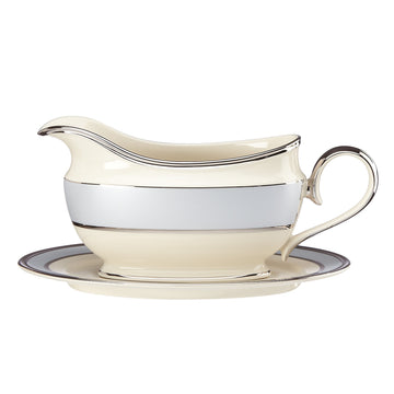 Blue Frost Sauce Boat and Stand by Lenox – 16 Ounces, 16 fluid_ounces, Bone China, Ivory, Model 830391