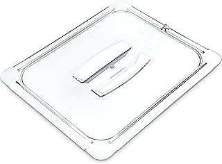 Carlisle FoodService Products Storplus 1/2-Size Food Pan Lid for Catering, Buffets, and Restaurants, Polycarbonate, 12.75 x 10.38 Inches, Clear, 1 Count (Pack of 6)