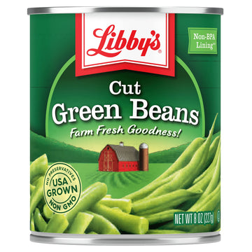 Cut Green Beans | Naturally Delicious by Libby's – 8 Ounce (Pack of 12), Pack of 12