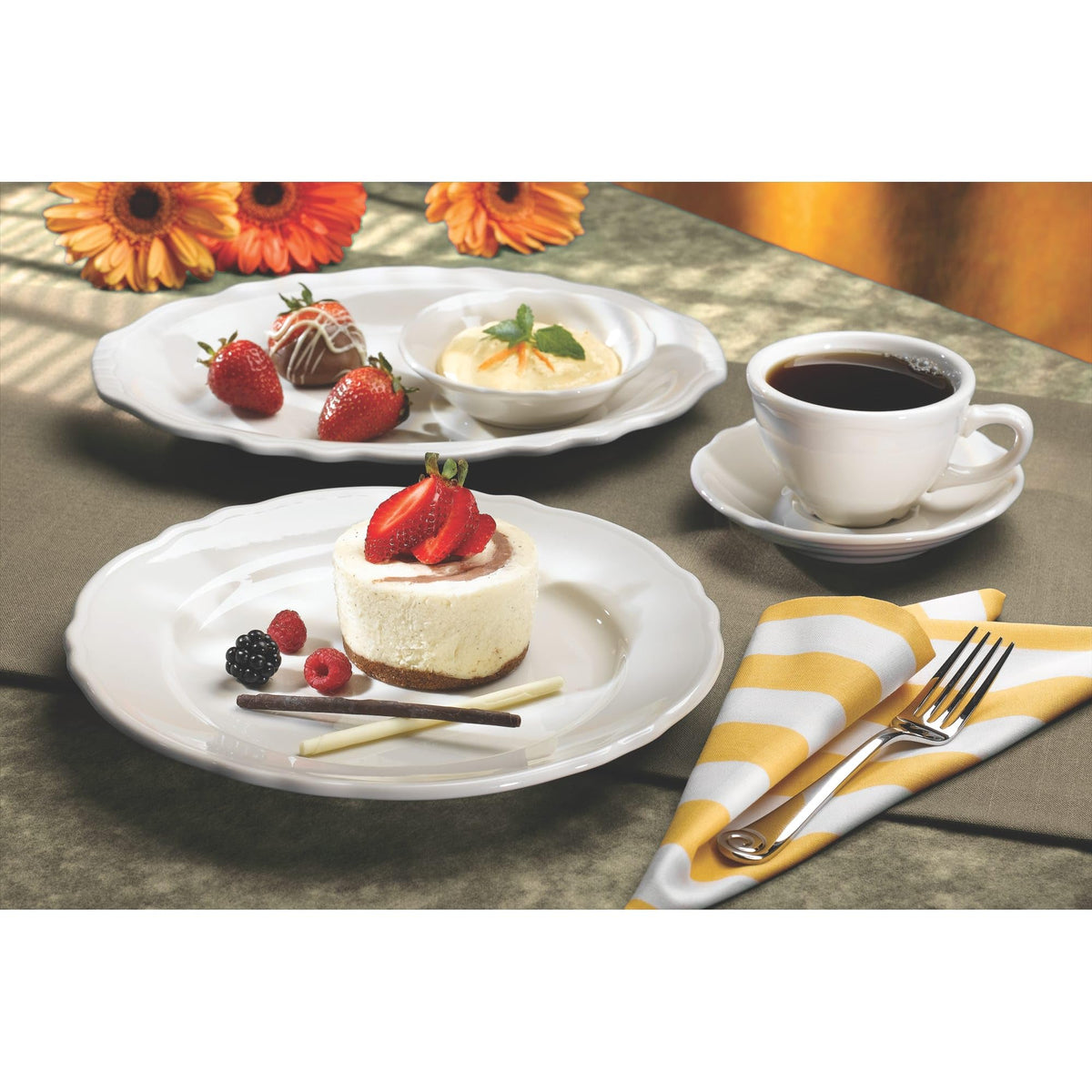 52700 Carolyn Undecorated 12.58 Platter - Dozen by Homer Laughlin – China, White, Pack of 12, Model HL52700