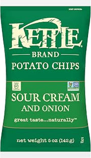 Kettle Brand Sour Cream and Onion Potato Chips 5 Ounces (Case of 15)