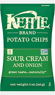 Kettle Brand Sour Cream and Onion Potato Chips 5 Ounces (Case of 15)