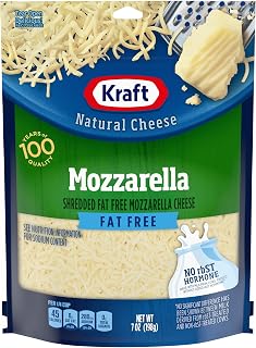 Kraft Fat Free Natural Mozzarella Shredded Cheese (7 oz Pouch)