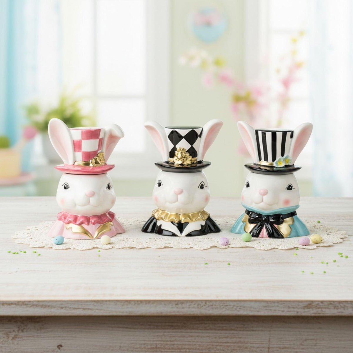 10 Strawberry Street Lapin en Rose / 52 Ounces / 52.0 fluid_ounces Cookie Jars