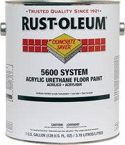 Rust-Oleum 251291 Concrete Saver 5600 System Acrylic Urethane Floor Paint, 1-Gallon, Silver Gray, 2-Pack