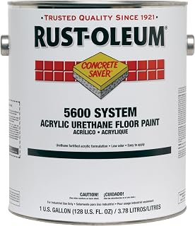 Rust-Oleum 251291 Concrete Saver 5600 System Acrylic Urethane Floor Paint, 1-Gallon, Silver Gray, 2-Pack