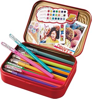 Pentel MATTEHOP Color Gel Pen Set, 1.0 mm, 21 Colors, Metal Box (K110-V21ST)