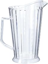 Winco 60 oz Clear Plastic Beer Pitcher | Dishwasher safe, BPA-free, Shatterproof, Restaurant service, Great for Water, Iced Tea, Lemonade and Juice