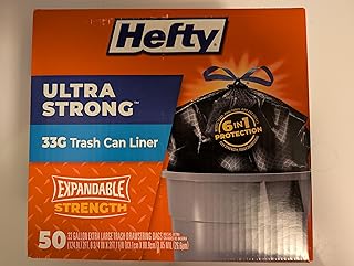 Hefty Ultra Strong Draw String 33 Gal. Trash Bags (50-Count) 00E8357400AC